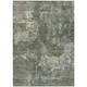 5' X 8' Fern Green And Beige Abstract Washable Indoor Outdoor Area Rug