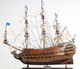 27" Wood Brown Solid Wood Hand Painted Solei Royal Medium Model Boat