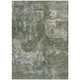 9' X 12' Fern Green And Beige Abstract Washable Indoor Outdoor Area Rug