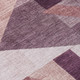 5' X 8' Eggplant And Ivory Geometric Washable Indoor Outdoor Area Rug