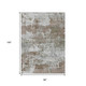 8' X 10' Brown And Beige Abstract Washable Indoor Outdoor Area Rug