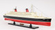 11" Black and Red SS France Boat Hand Painted Decorative Boat