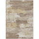 9' X 12' Coffee And Ivory Abstract Washable Indoor Outdoor Area Rug