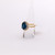 Topaz W/ Small Diamond Halo Ring
