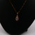 Pear Topaz W/ Halo Necklace - 10k - 18" Chain