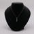 3 Stone Aquamarine Necklace - 10k - 18" Chain