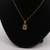 Pear Aquamarine W/ Rope Halo Necklace - 14k - 18" Chain