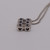 Sapphire and Diamond Cluster Necklace - 14k - 20" Chain