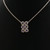 Sapphire and Diamond Cluster Necklace - 14k - 20" Chain