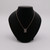 Sapphire and Diamond Cluster Necklace - 14k - 20" Chain