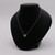 Oval peridot W/ Diamond Halo - 14k - 18" Chain