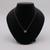 Oval peridot W/ Diamond Halo - 14k - 18" Chain