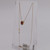 Oval Garnet W/ Halo Necklace - 14k - 16" Chain