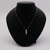 Sapphire Tension Set W/ Pave Diamond Detail Necklace - 14k - 18" Chain