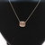 Baguette Cluster W/ Halo Necklace - 14k - 18" Chain