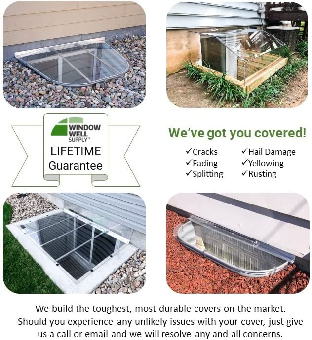 Standard Sloped Elongated Metal Window Well Cover