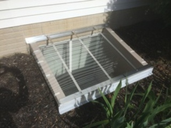 Custom Bilco Sloped Rectangular Window Well Cover-E