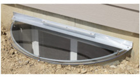 Standard Medium Sloped Semicircle Metal Window Well Cover