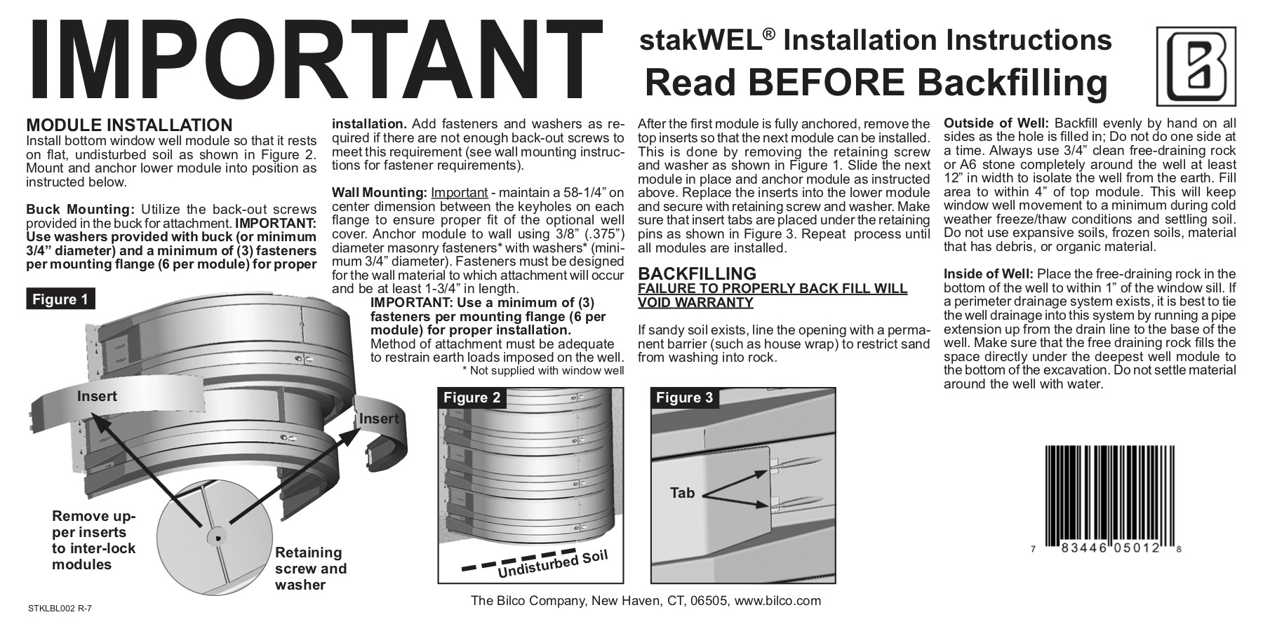 Bilco StakWEL Egress Window Well Bilco StakWEL Egress Window Well