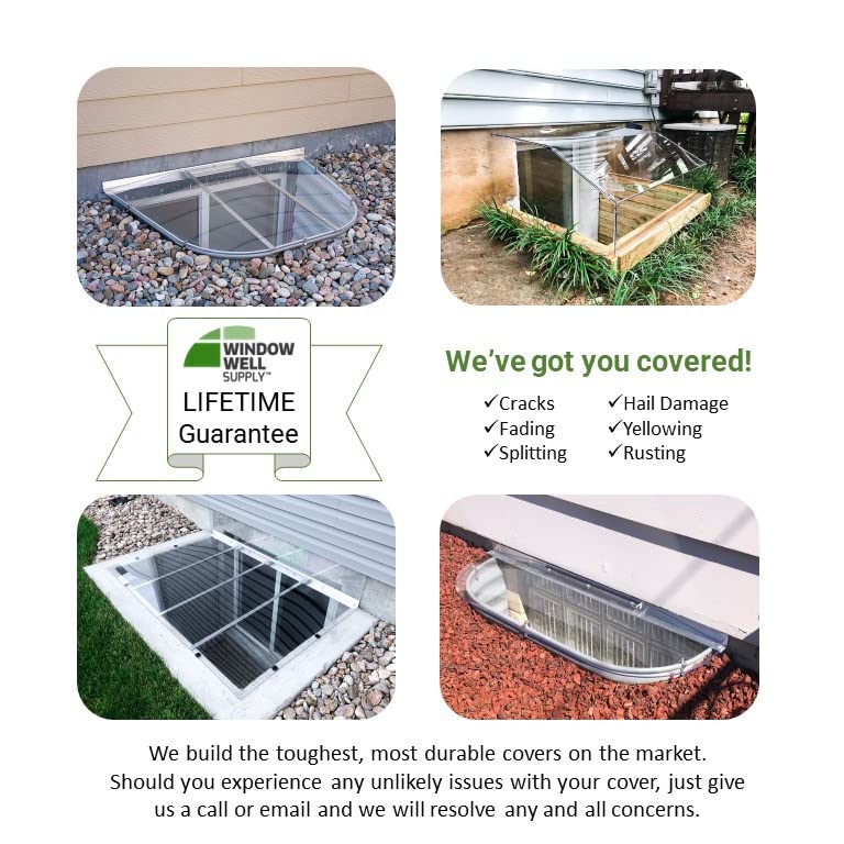 Standard Medium Sloped Cover for Metal Window Wells Standard Medium Sloped Cover for Metal Window Wells