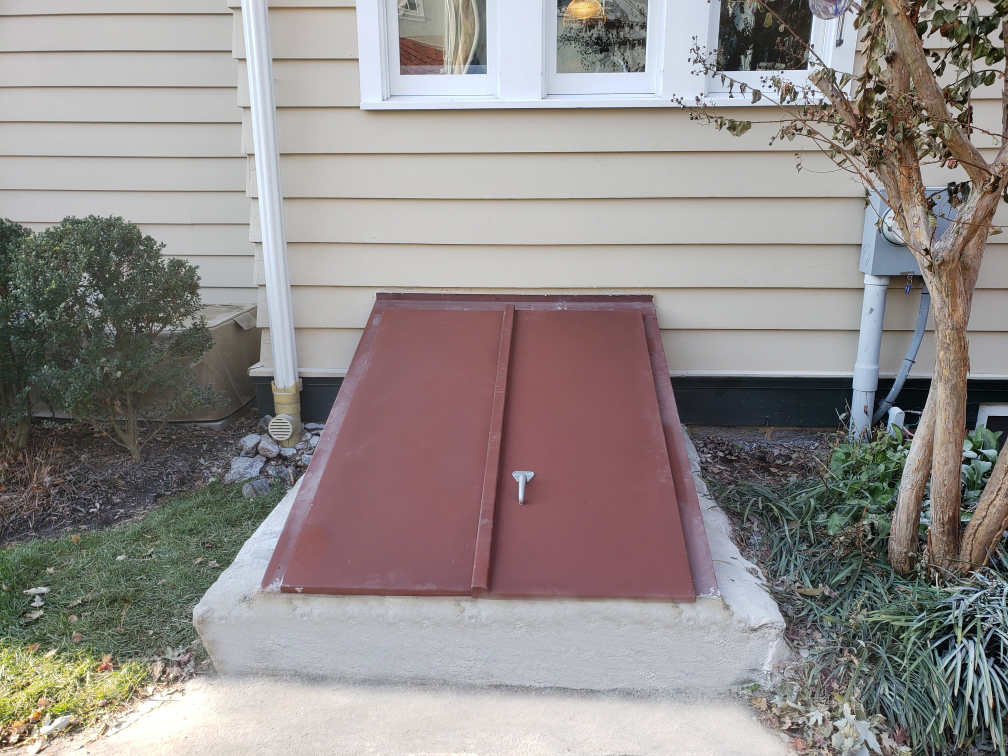 Steelway Angled Basement Door Fully Welded