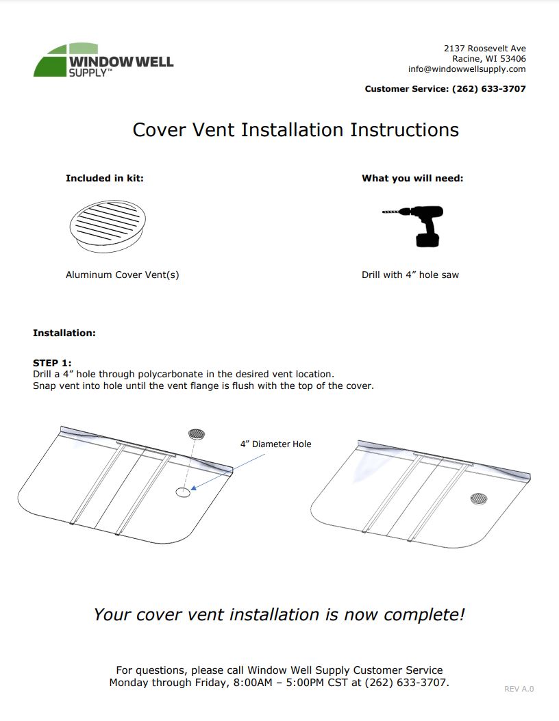 Window Well Cover Vent