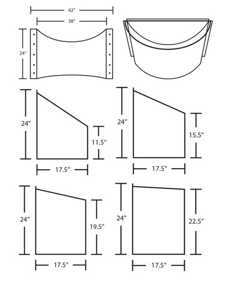 sloped slanted steel metal window well specifications and dimension