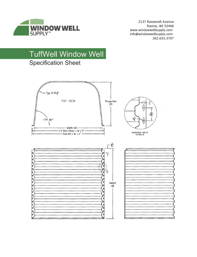 Quick-Ship Tuffwell Metal Egress Kit w/ In-Swing Window *BEST SELLER