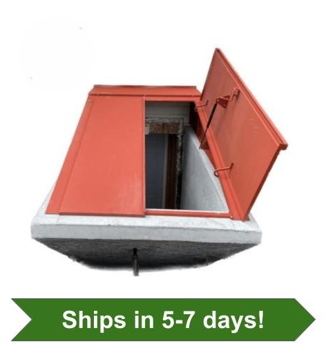 Quick-Ship Steelway Angled Basement Door (Knock-Down)