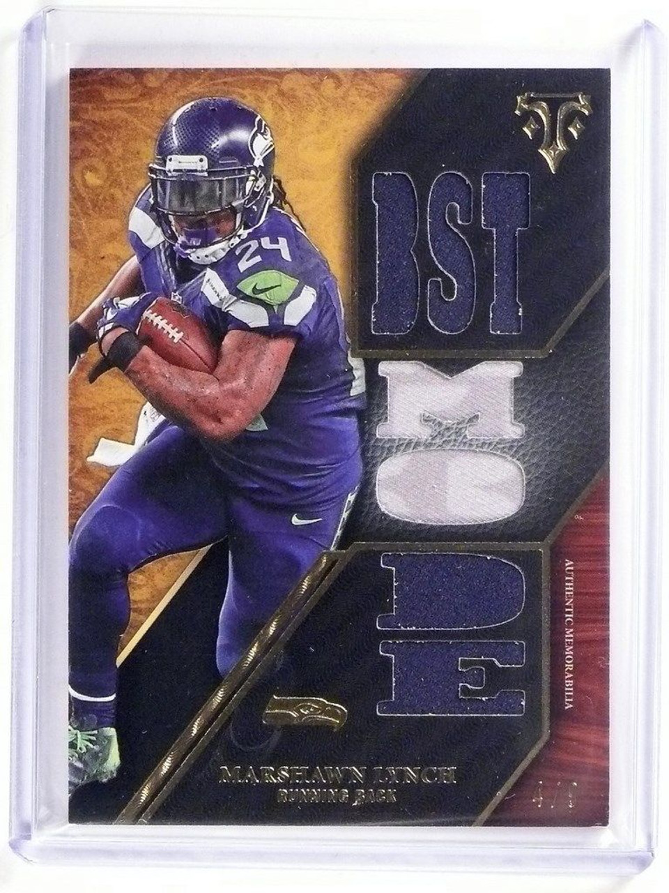 DELETE 6350 2014 Topps Triple Threads Marshawn Lynch jersey #D4/9 #TTR-162  *51811 - Sportsnut Cards