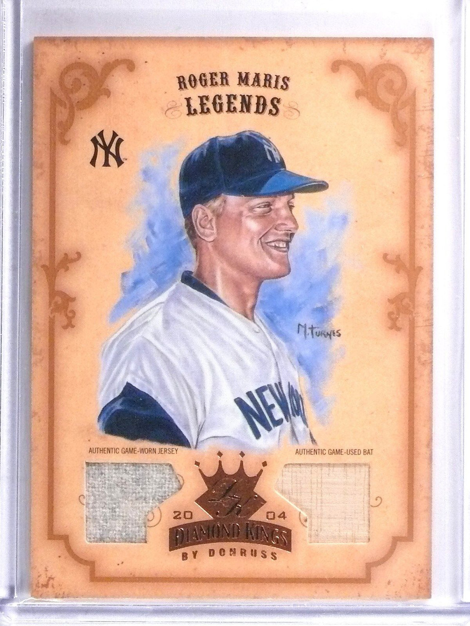 2004 Donruss Diamond Kings Roger Maris jersey & bat #D01/15 #170 -  Sportsnut Cards