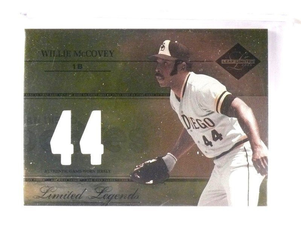 2005 Leaf Limited Legends Willie McCovey Jersey #d06/44 Padres