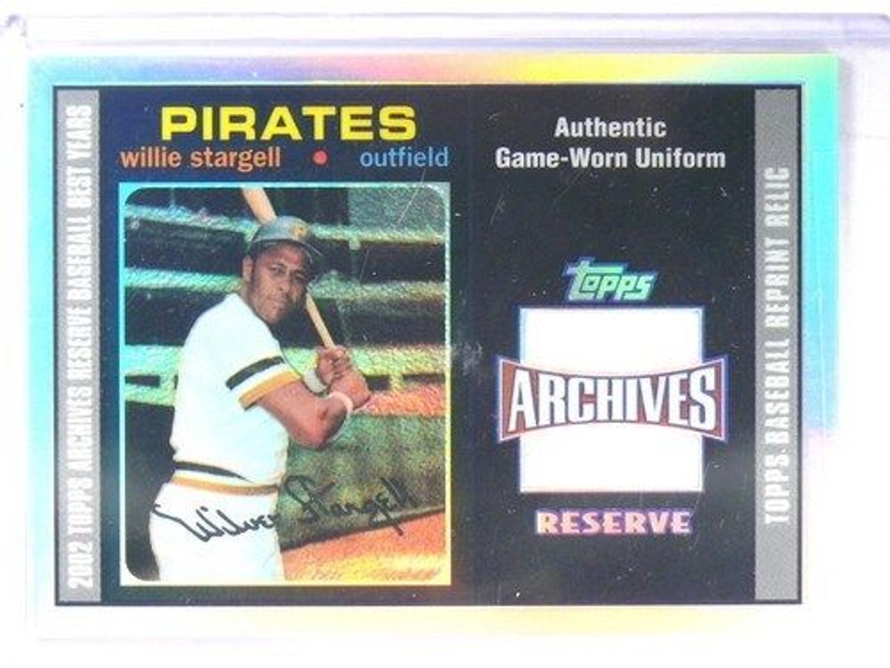 2002 Topps Archives Reserve Willie Stargell jersey #TRR-WS - Sportsnut Cards