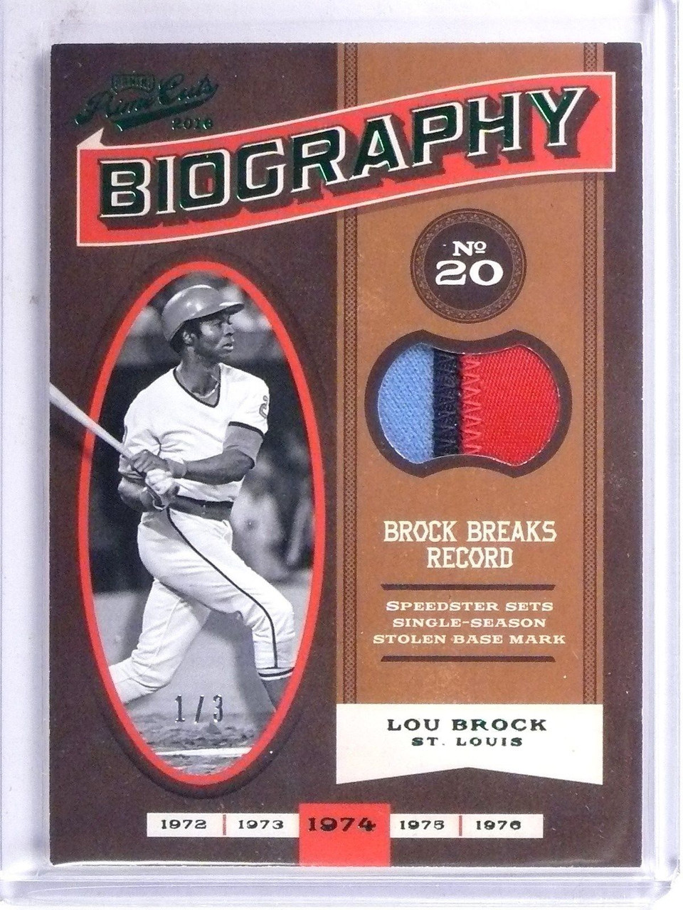 Panini Lou Brock Baseball Trading Cards