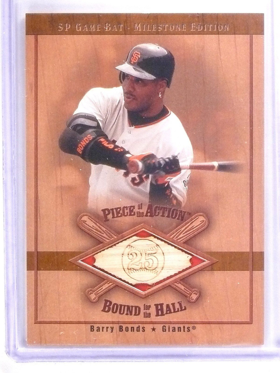 2001 SP Game Bat Milestone Piece of the Action Barry Bonds Bat #BBB *61918