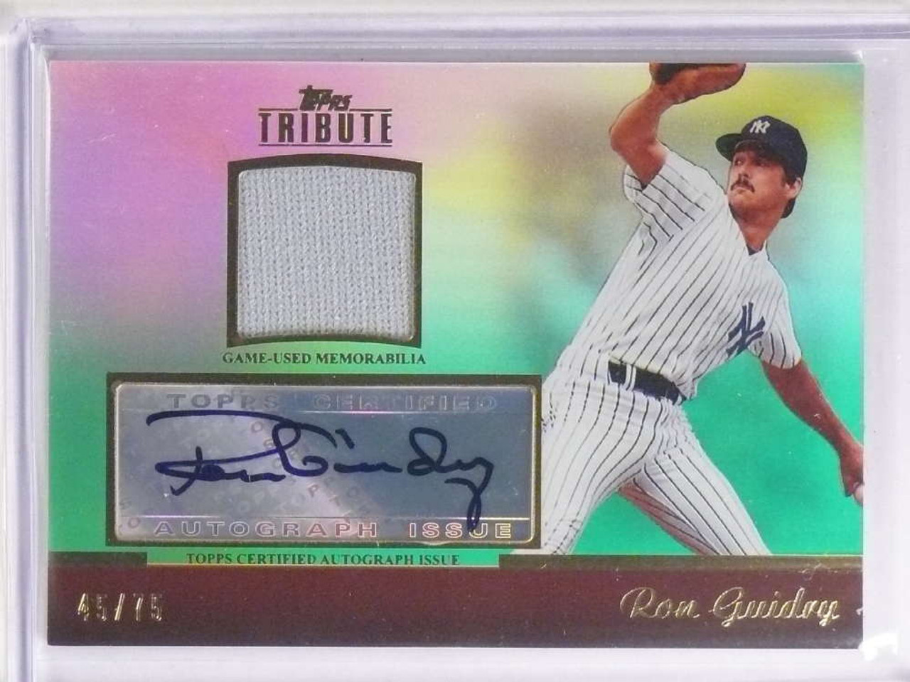 2011 Topps Tribute Autograph Relics RG Ron Guidry Jersey Auto 96/99 -  Sportsnut Cards
