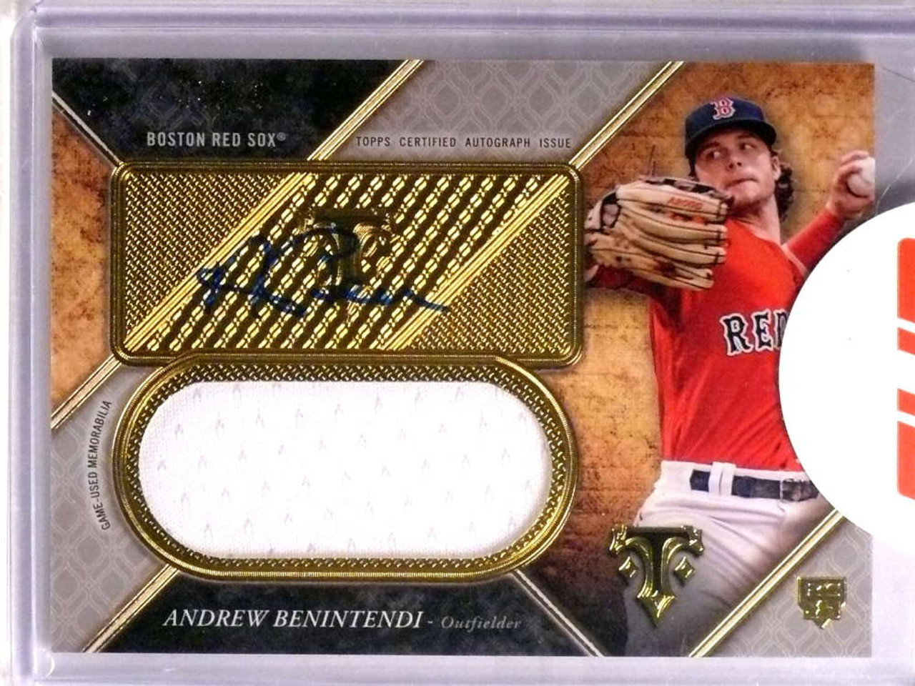 2017 Topps Triple Threads Andrew Benintendi autograph jersey rc #D53/75  *72487 - Sportsnut Cards