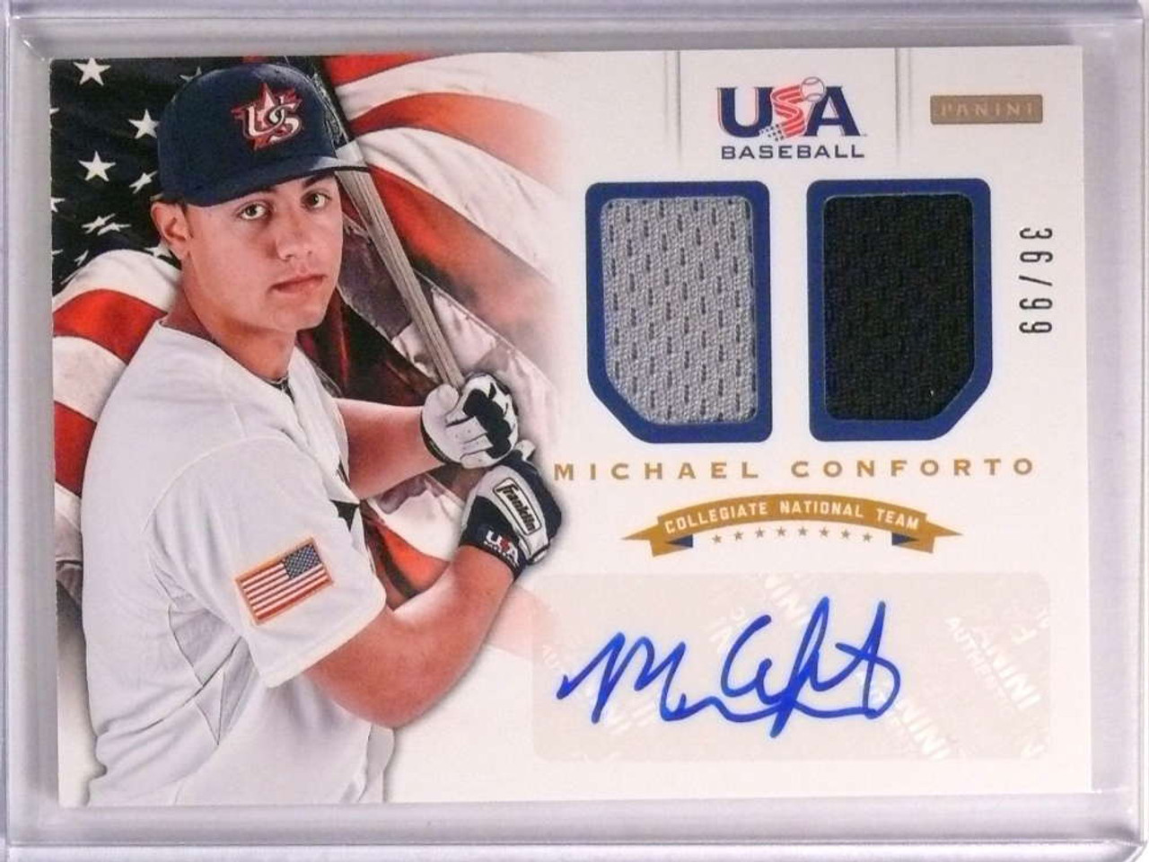 Autograph Warehouse 649516 Michael Conforto Player Worn Jersey