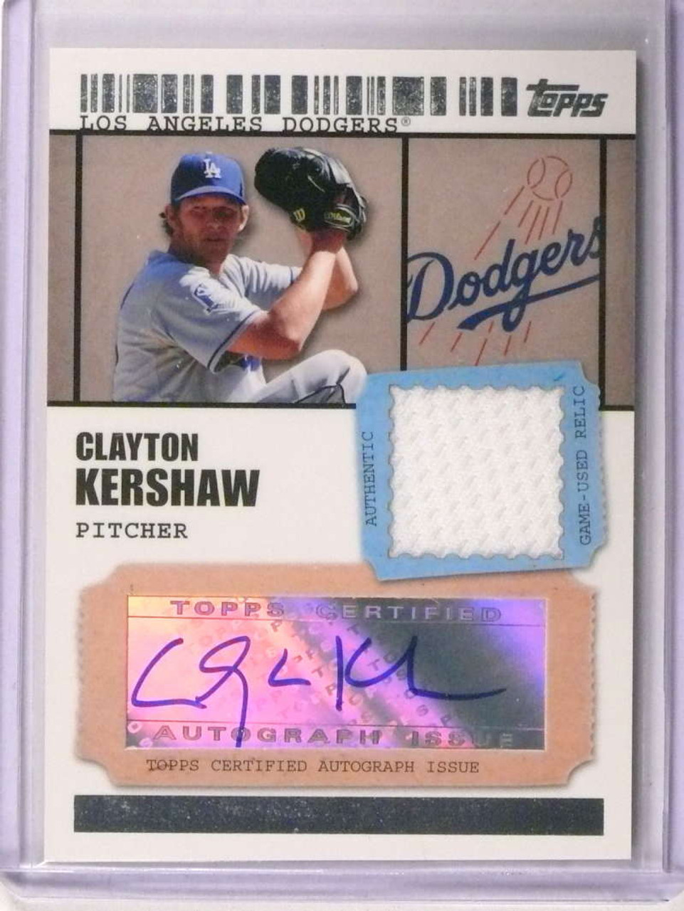 clayton kershaw autographed jersey