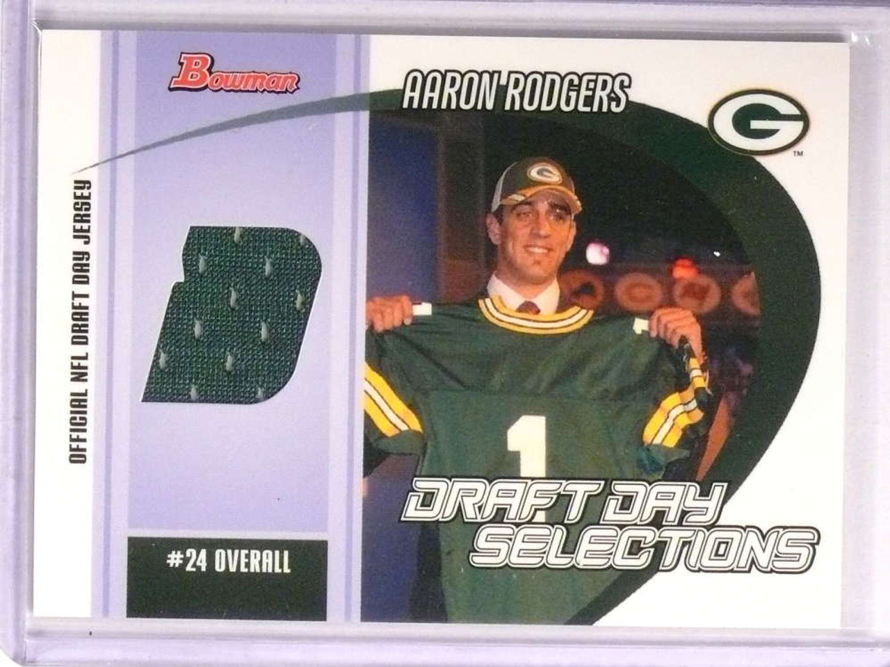 aaron rodgers jersey card