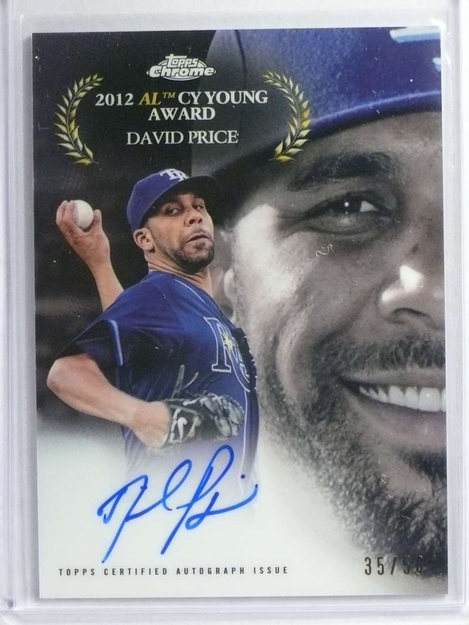 2017 Topps Chrome Award Winner David Price autograph auto #D35/50