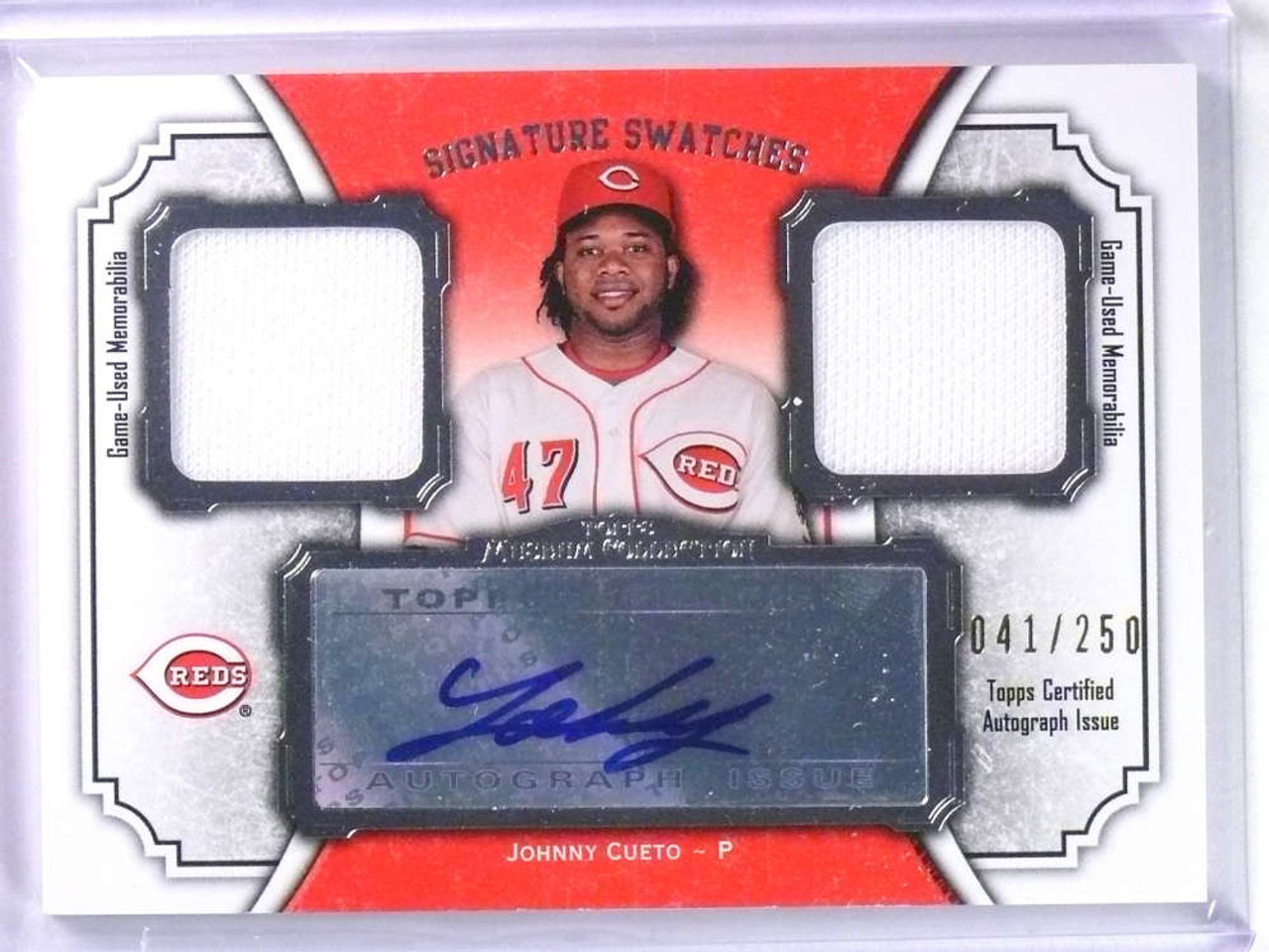 2012 Topps Museum Collection Johnny Cueto Signature Jersey