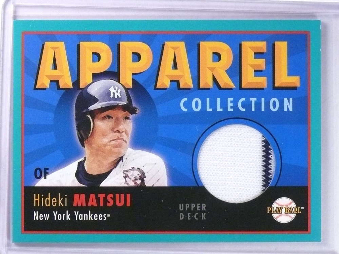 2004 UD Play Ball Hideki Matsui Apparel Collection Jersey #ACHM Yankees  *74211 - Sportsnut Cards