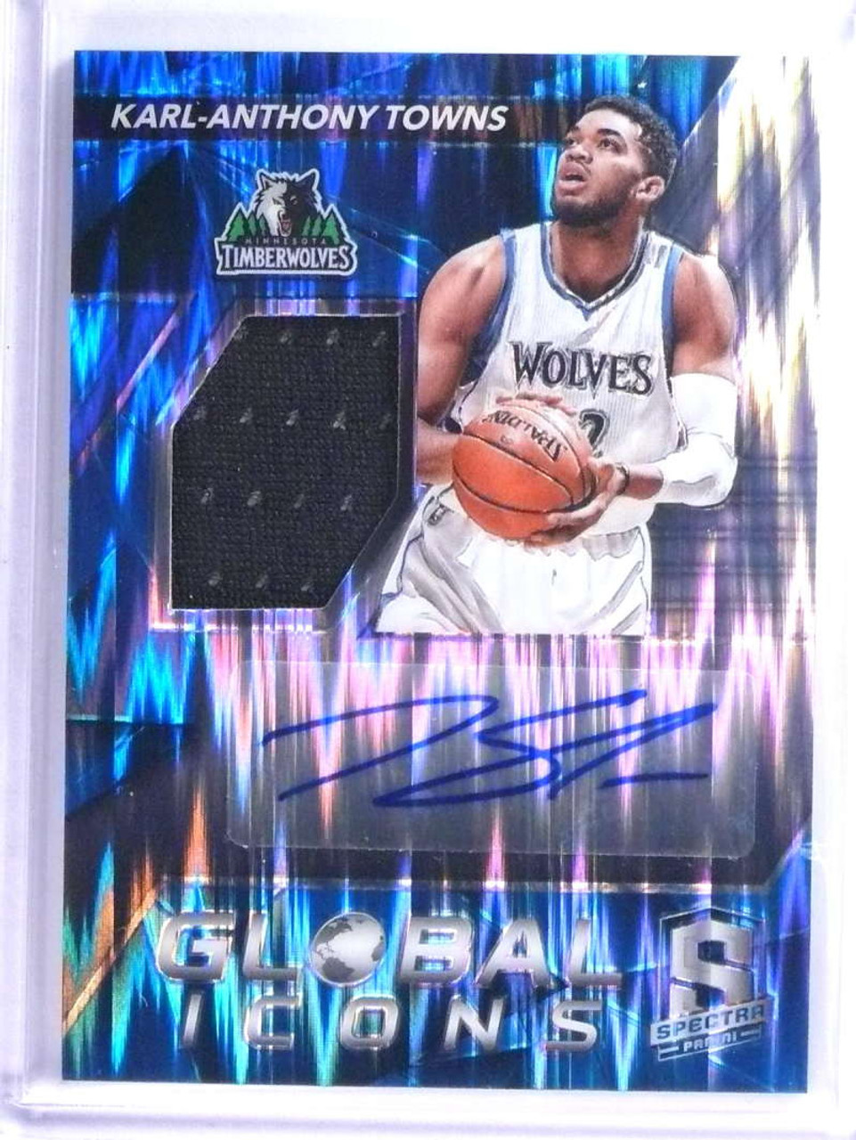 karl anthony towns autographed jersey