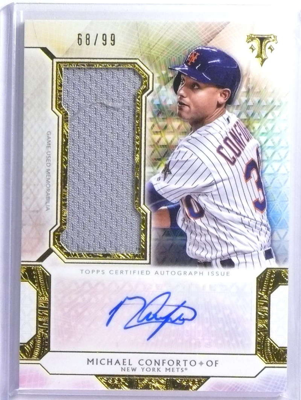 2018 Topps Triple Threads Michael Conforto Unity Jersey Emerald