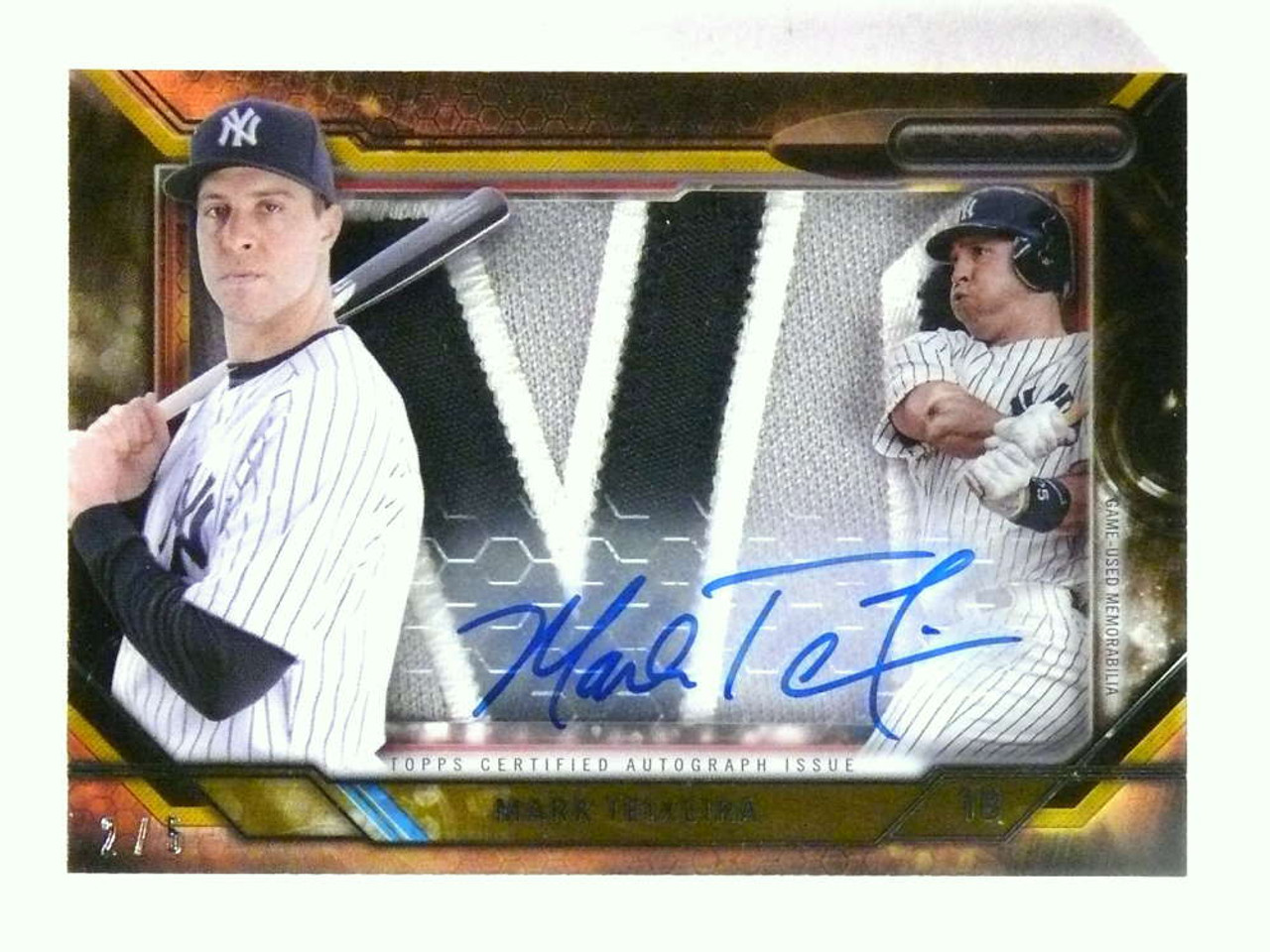 2015 Topps Tier One Autographs DART Mark Teixeira Anthony Rizzo Dual Auto  3/25 - Sportsnut Cards