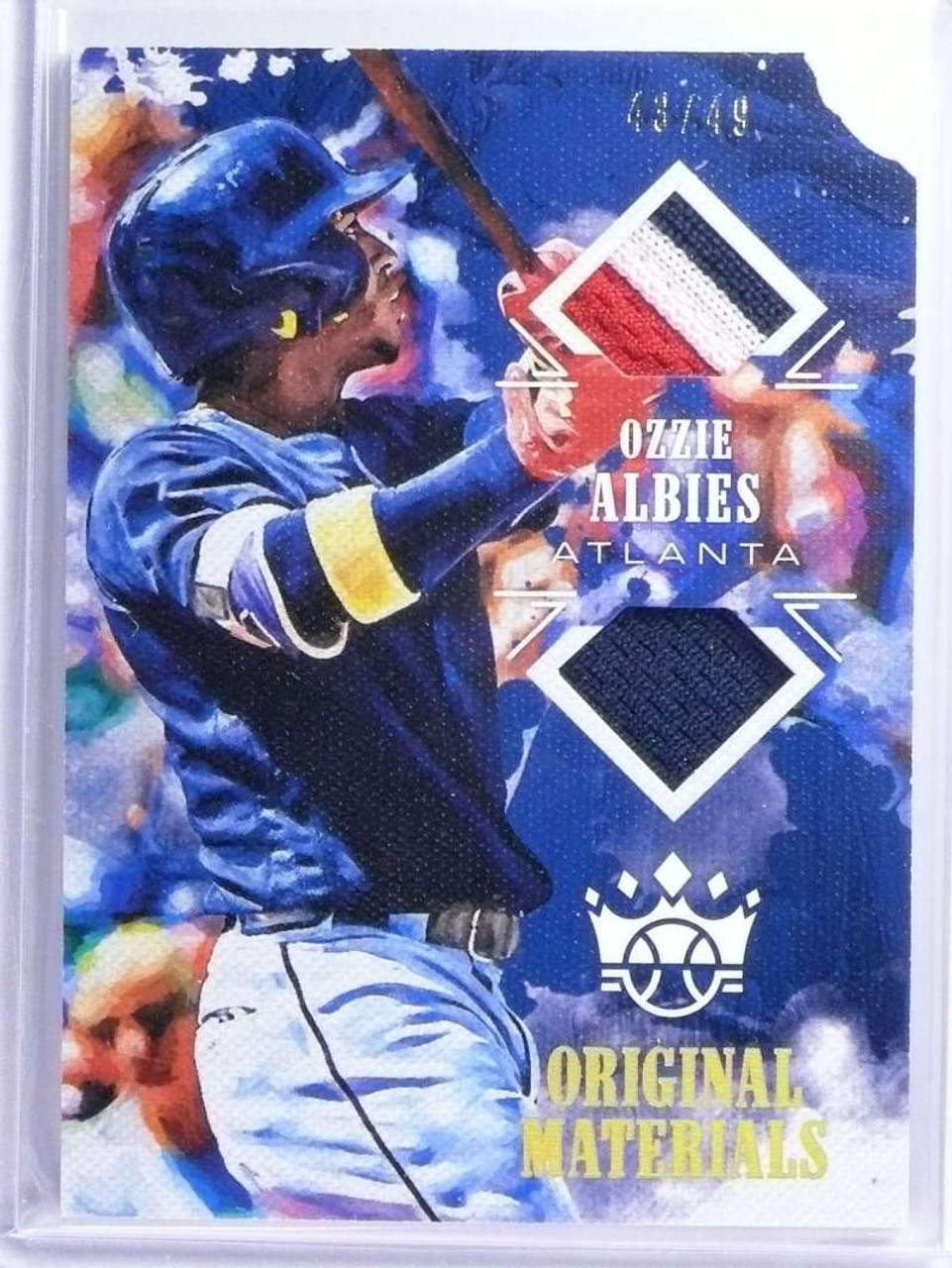 2018 Diamond Kings Ozzie Albies DK Materials Patch Jersey Holo