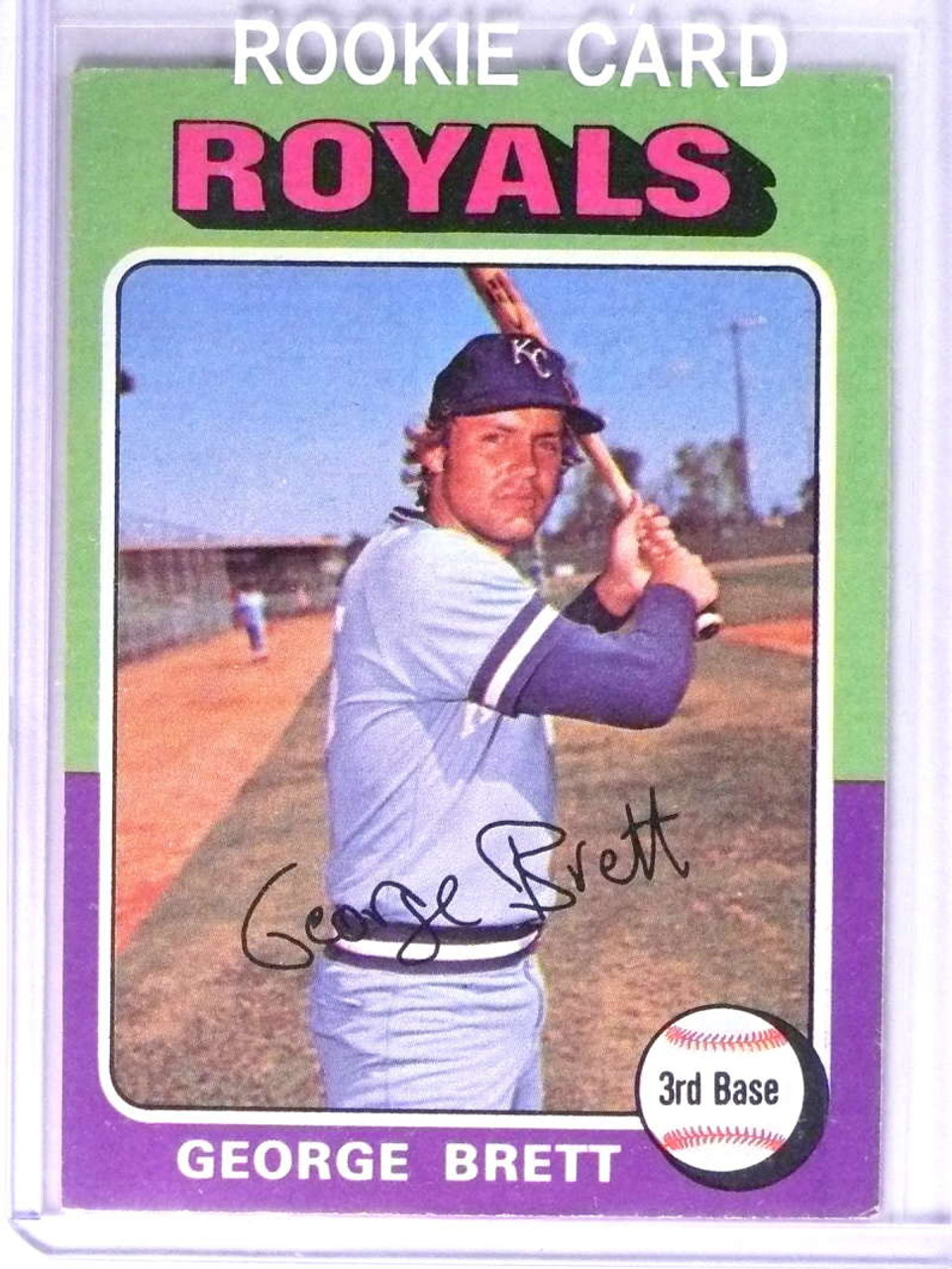  George Brett Autographed 1975 Topps Signed Baseball