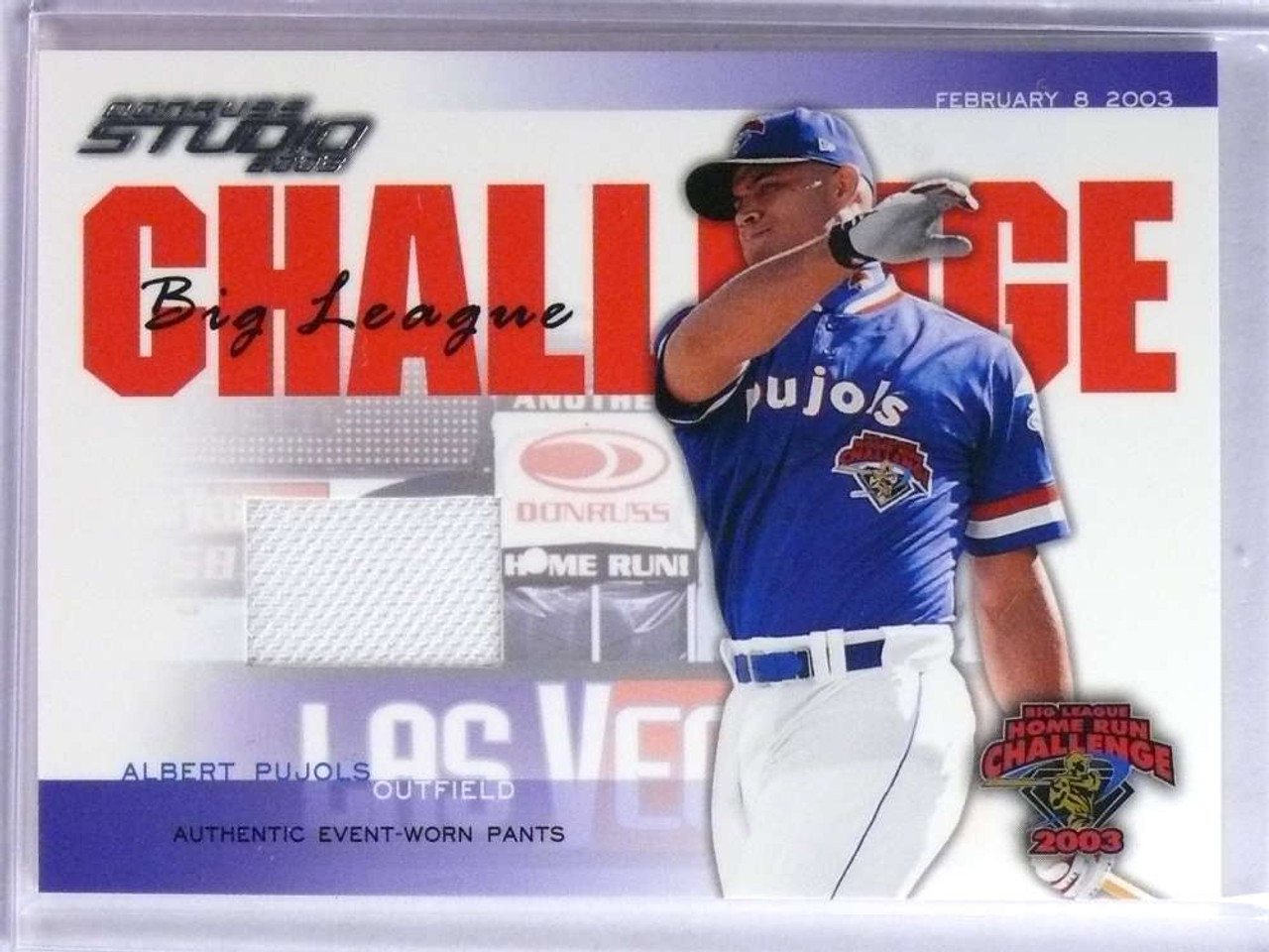 2003 Donruss Studio Big league Challenge Albert Pujols Jersey #BLC50 *76000  - Sportsnut Cards