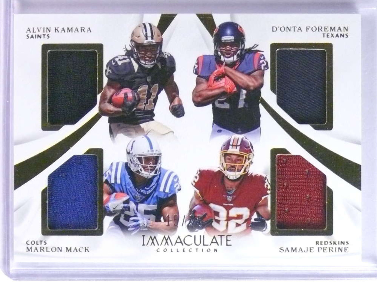 2017 Panini Immaculate Alvin Kamara Foreman Perine Mack Rc Jersey